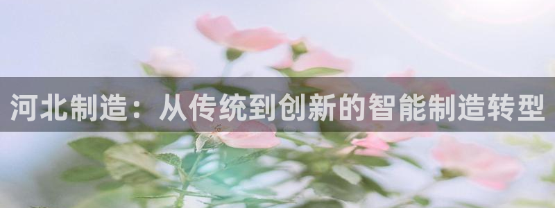 欧星娱乐08：河北制造：从传统到创新的智能制造转型