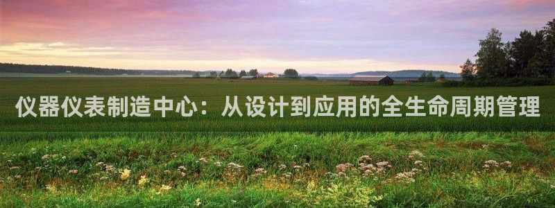 星饭娱乐欧豪是谁：仪器仪表制造中心：从设计到应用的全生命周期