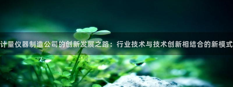 匠星娱乐欧尼老师：计量仪器制造公司的创新发展之路：行业技术与