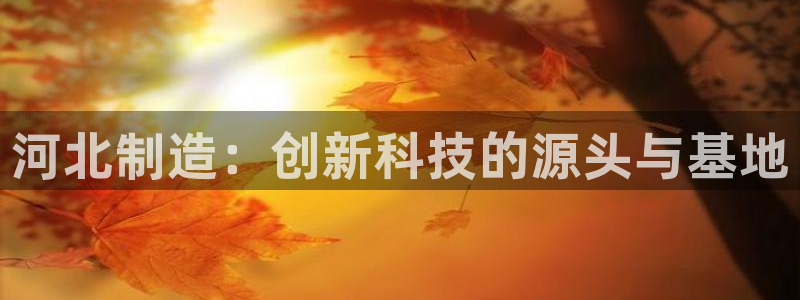 星饭娱乐欧豪：河北制造：创新科技的源头与基地
