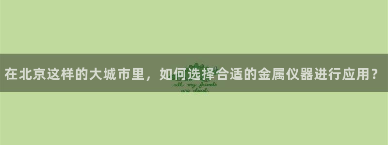 星欧娱乐注册登录：在北京这样的大城市里，如何选择合适的金属仪