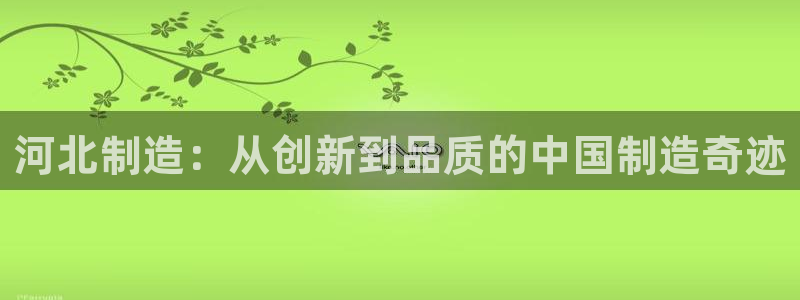 星欧娱乐下载最新版：河北制造：从创新到品质的中国制造奇迹
